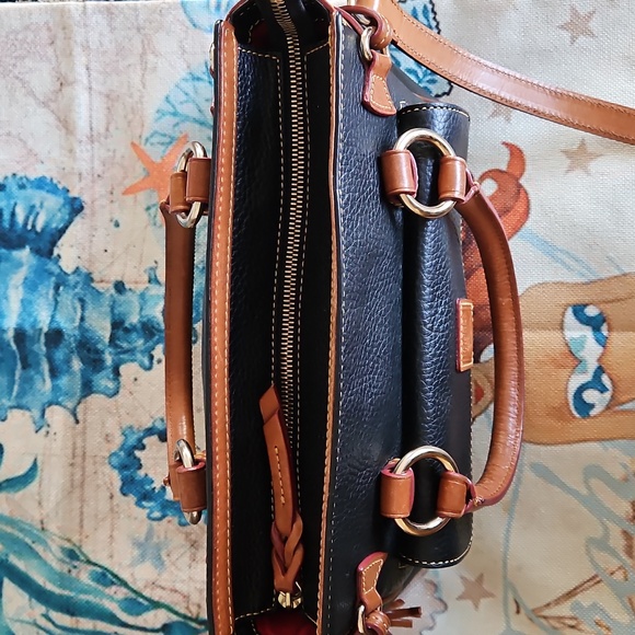 Vintage Dooney & Bourke Pebble Leather Tassel Satchel - Picture 7 of 15